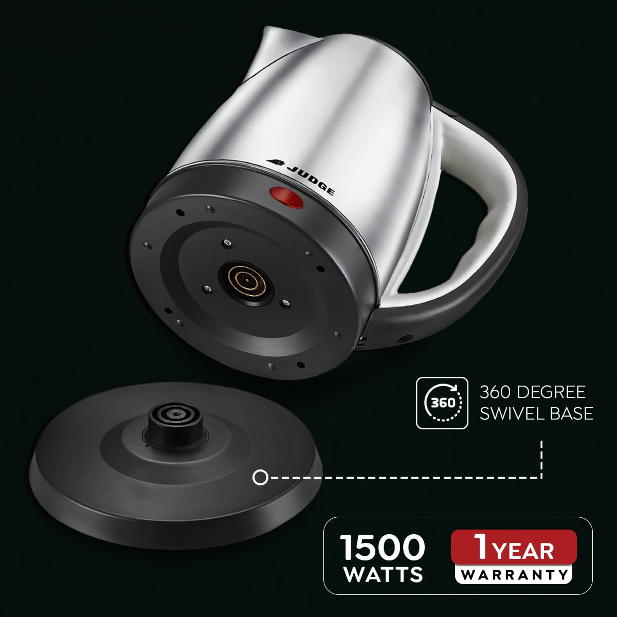 Judge by Prestige ACE 1.5 L Stainless Steel Kettle